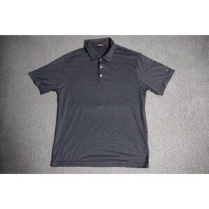 Tiger Woods Collection Dri-Fit Polo Shirt Men M Black Spread Collar Short Sleeve